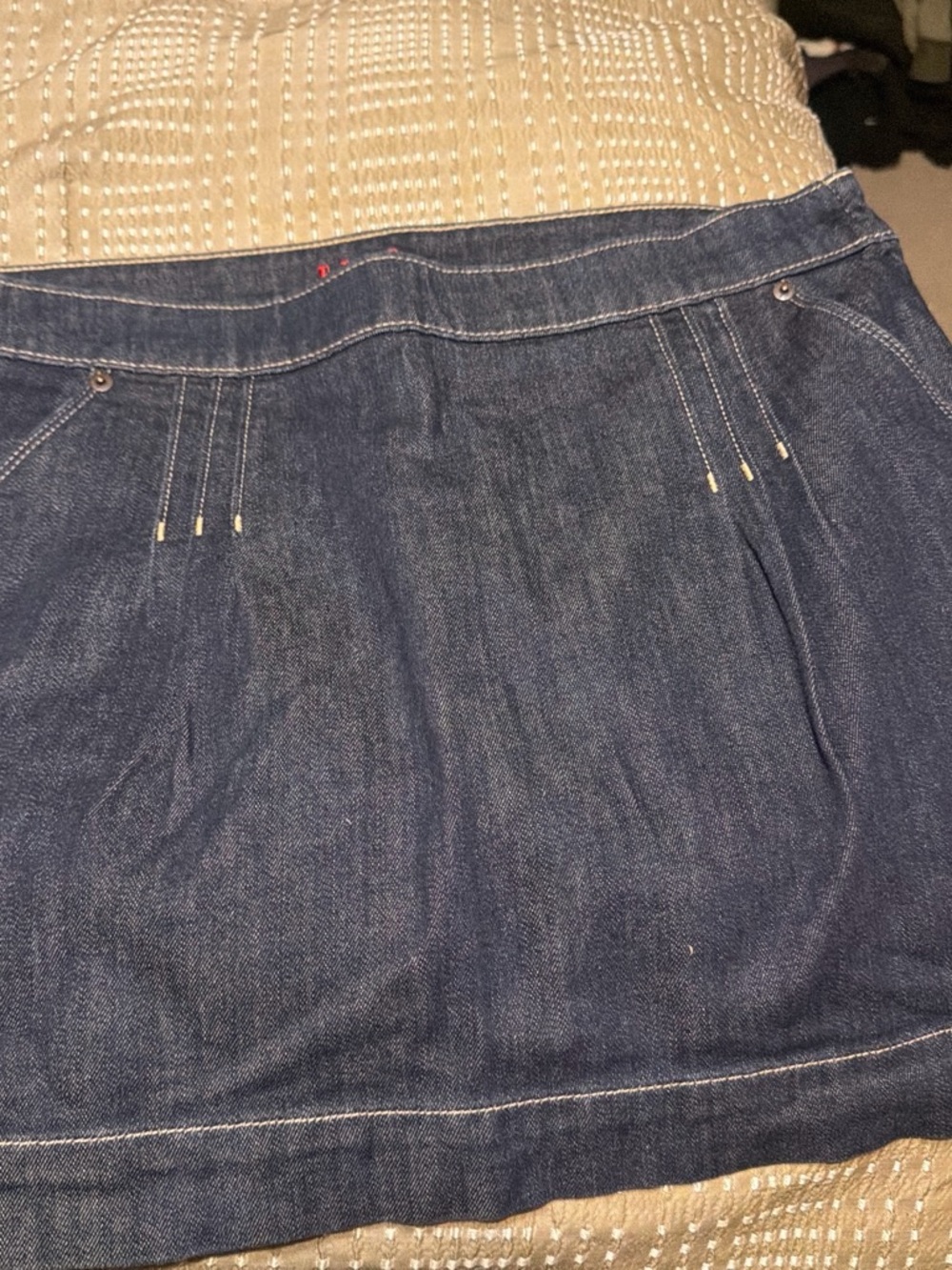 Elle Dark Blue Denim Mini Skirt